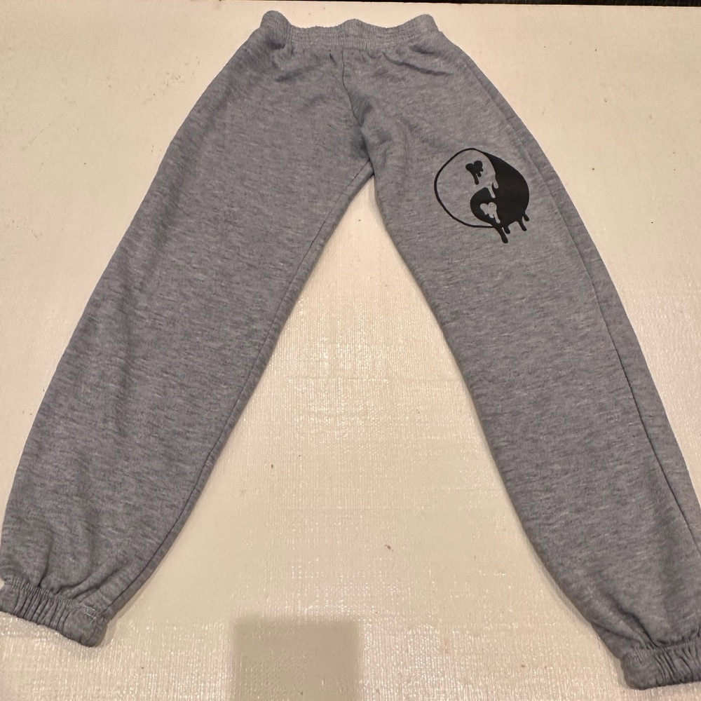 Designer From Denny’s! Firehouse- Gray Kids Sweatpants with Black Graphic